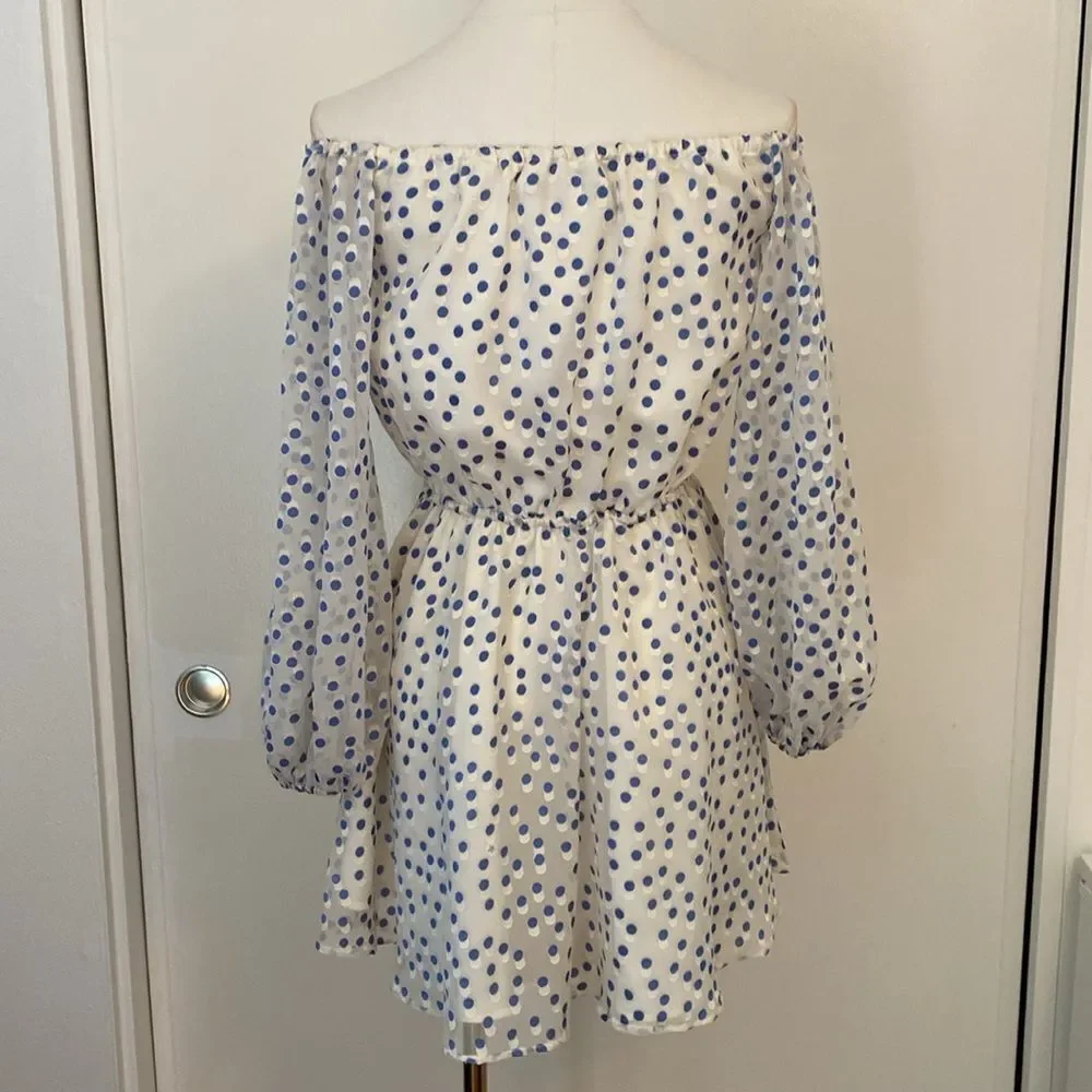 Lovers + Friends World Traveler Mini Dress Size XS in Speckled Ocean - Picture 8 of 16